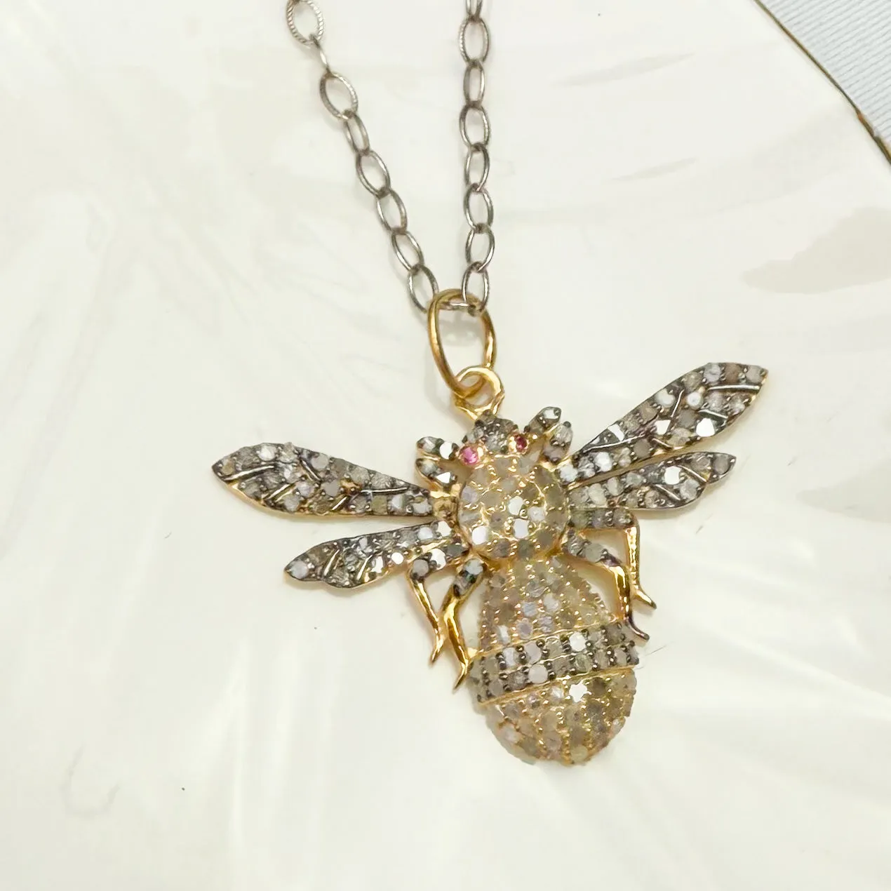 Diamond Bee Harmony Pendant