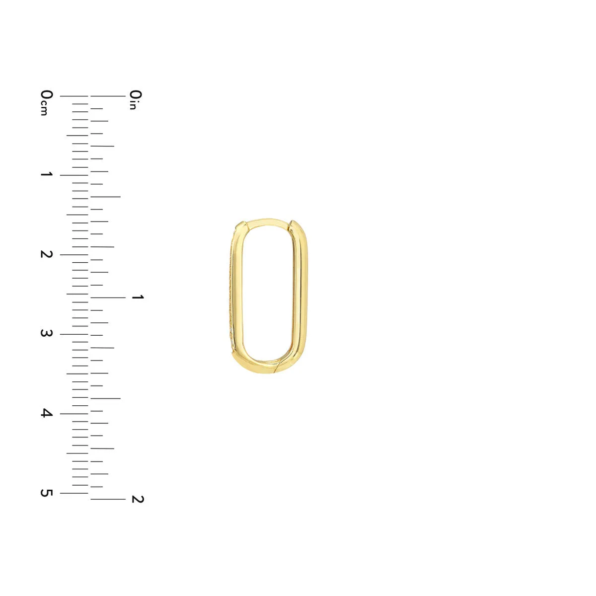 Diamond Channel 17mm Hoop Earrings