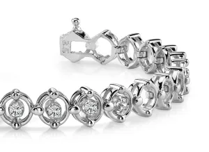 Diamond Compass Link Bracelet In Diamond with 0.60 ct.(finished) 3mm