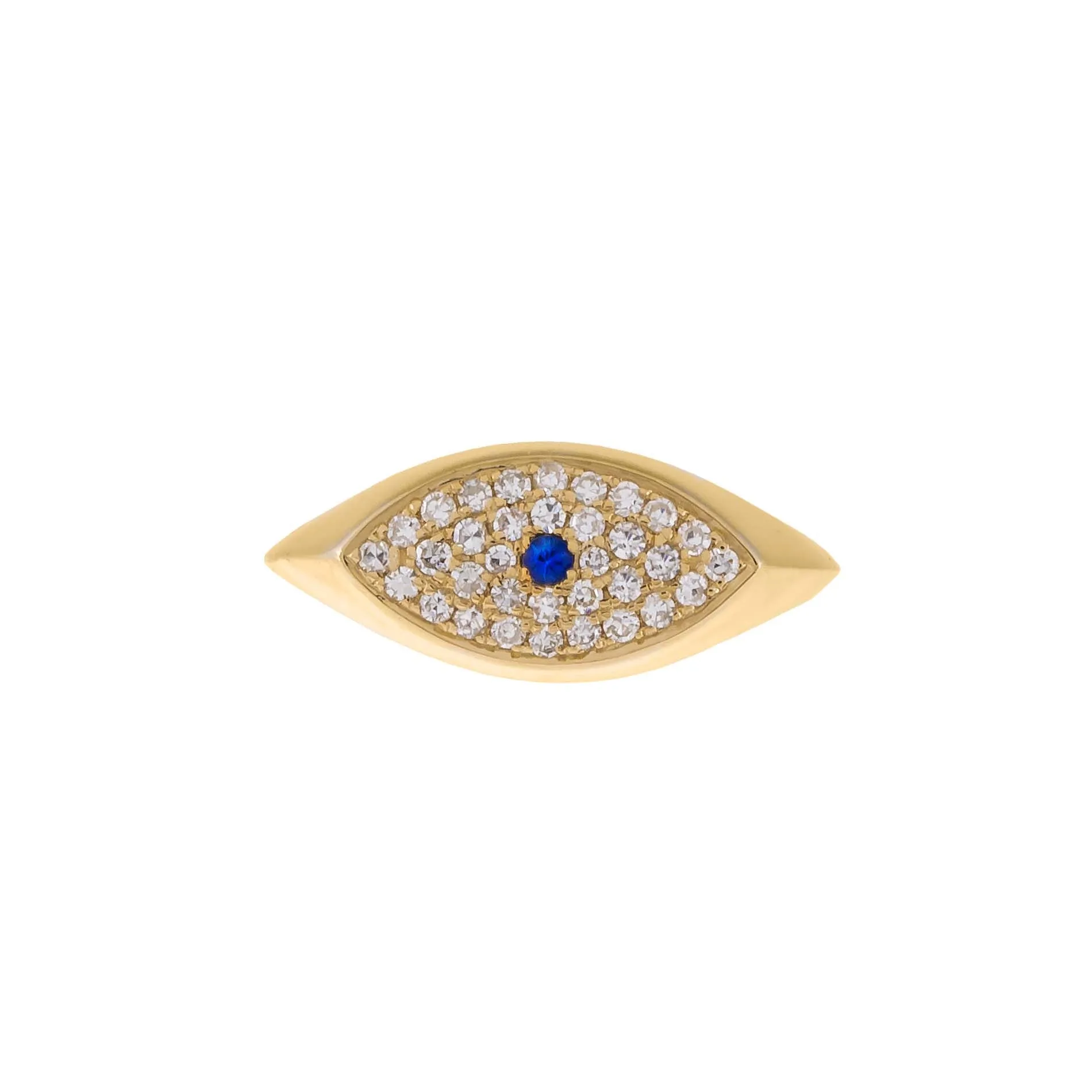 Diamond Evil Eye Ring 14K