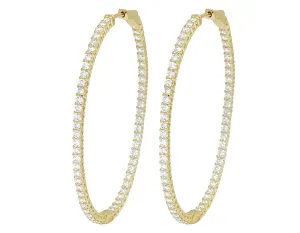 DIAMOND HOOP EARRINGS - 2.50CT