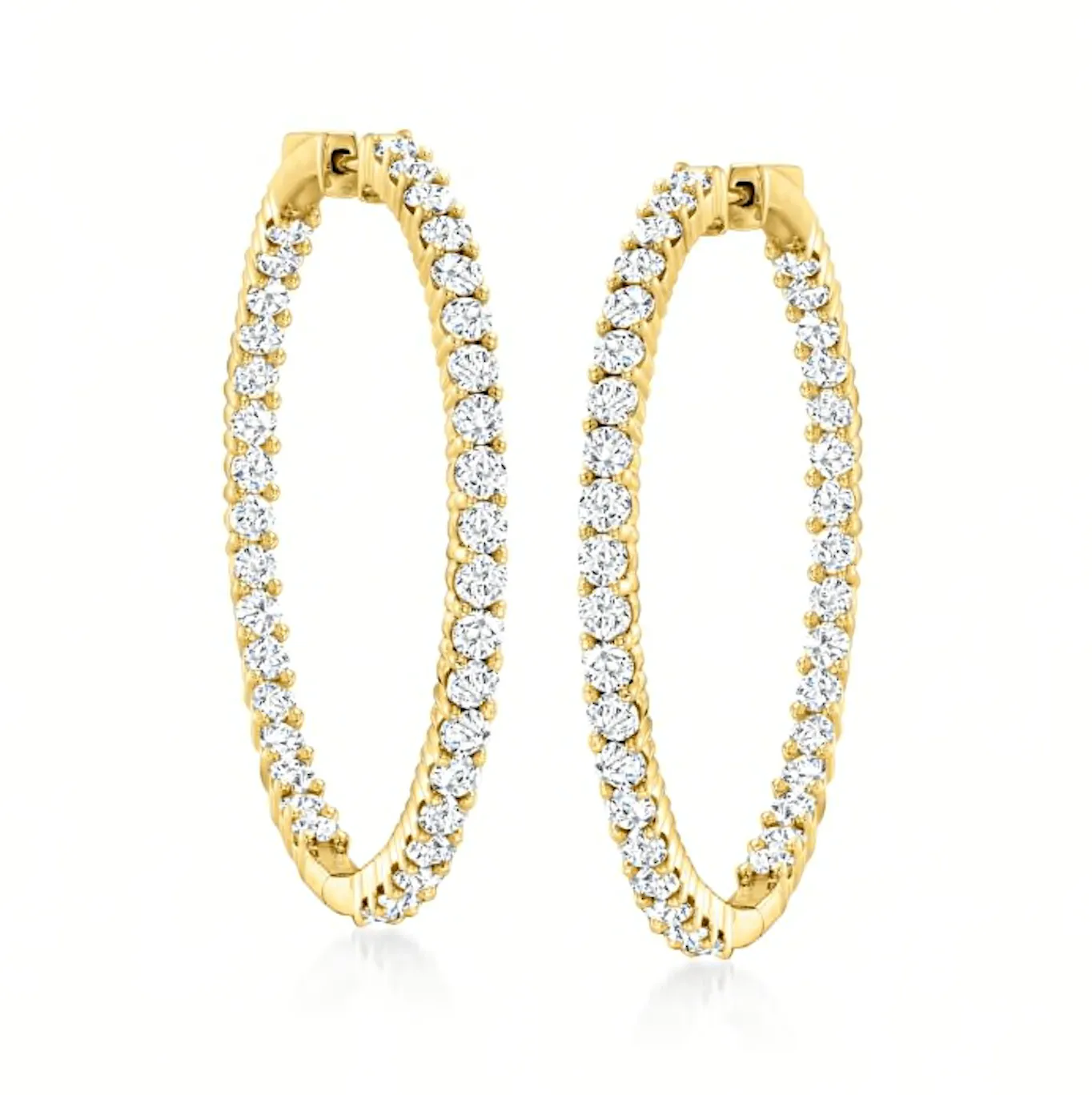 Diamond Hoop earrings - 2.50cts