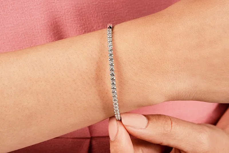 Diamond Top Bangle Diamond  with 3.99 ct.(finished) 3.8mm