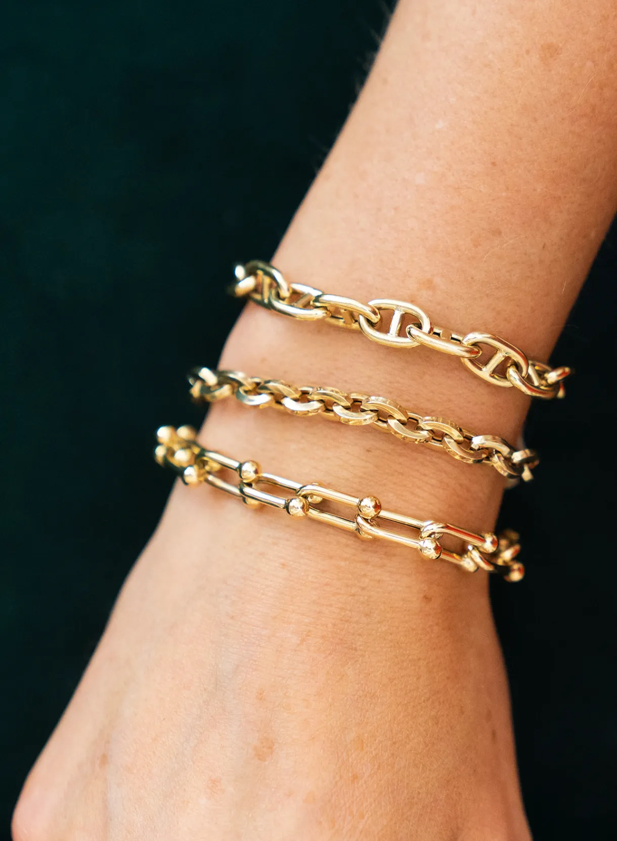 Divided Oval Link Bracelet