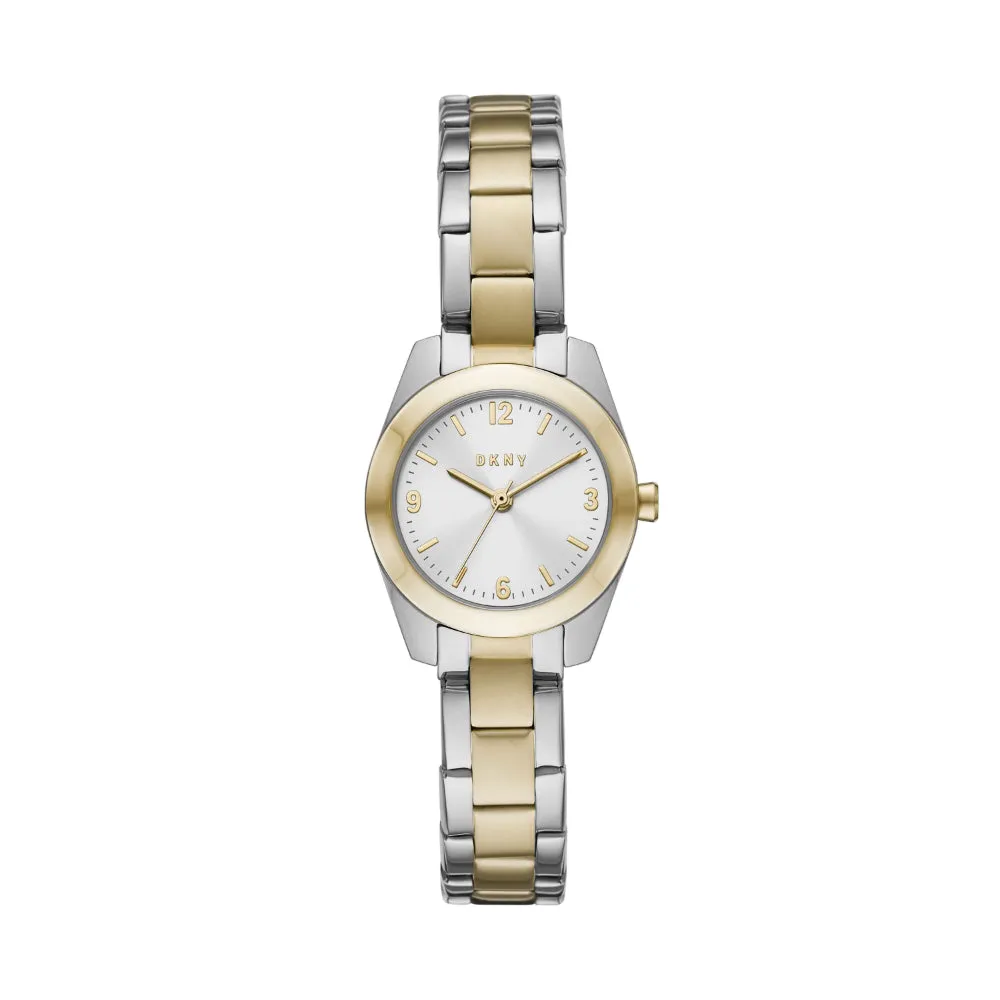 DKNY Women's Silver & Gold Analog Stainless Steel Watch