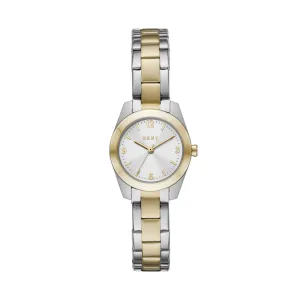 DKNY Women's Silver & Gold Analog Stainless Steel Watch