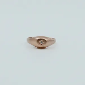 Dome Signet Diamond Ring