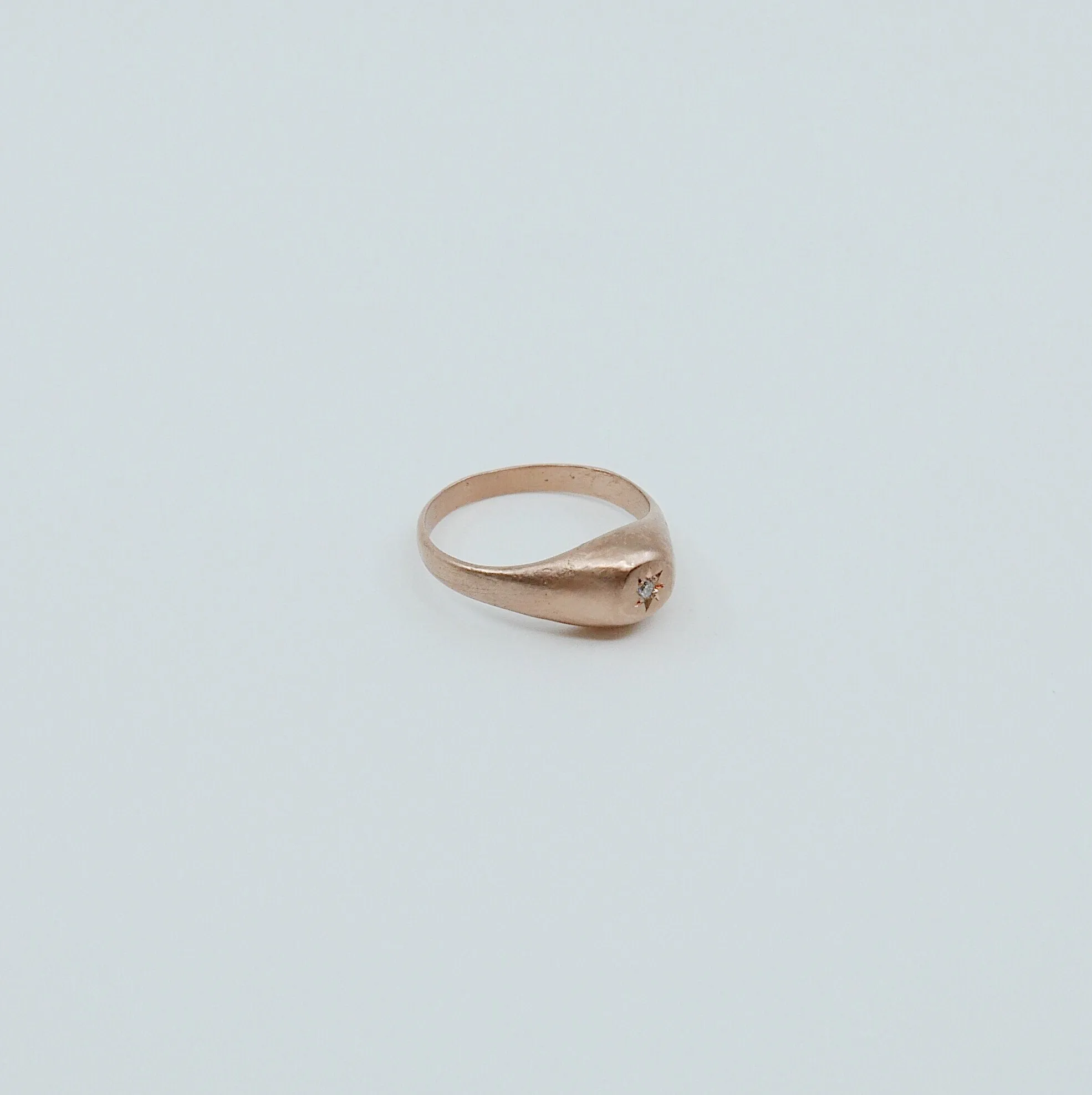 Dome Signet Diamond Ring