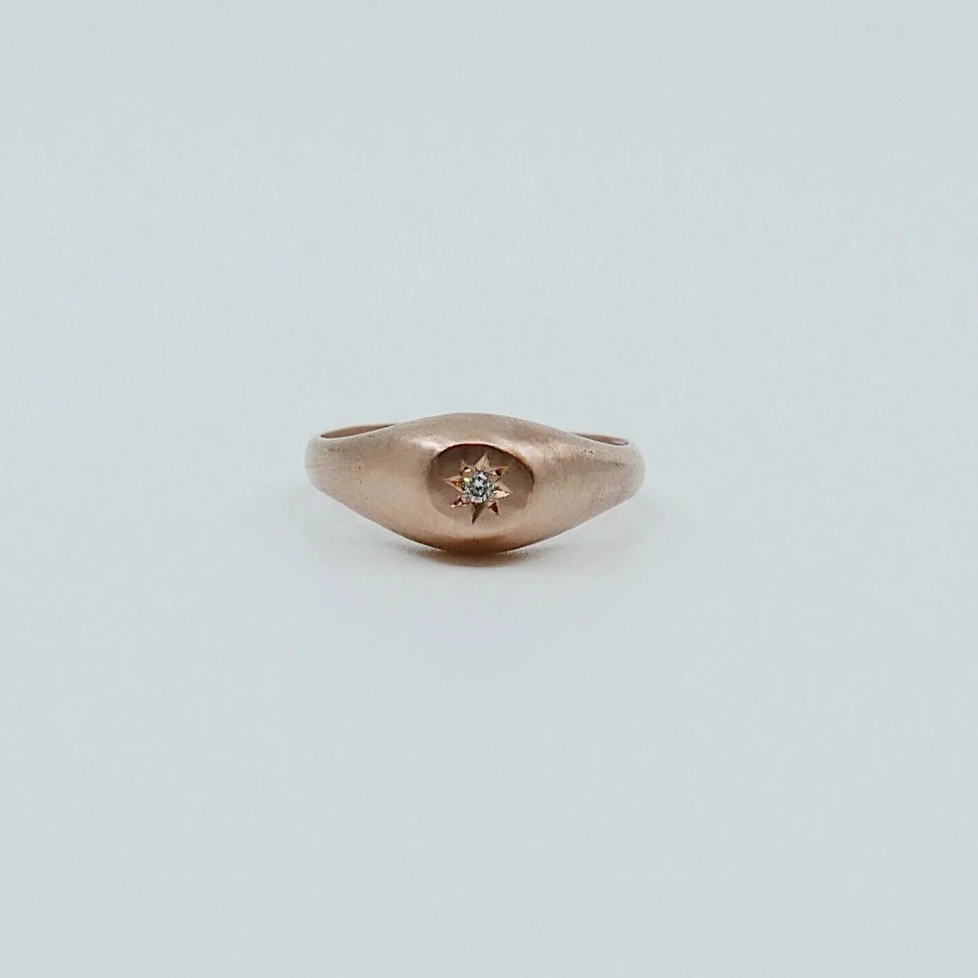 Dome Signet Diamond Ring