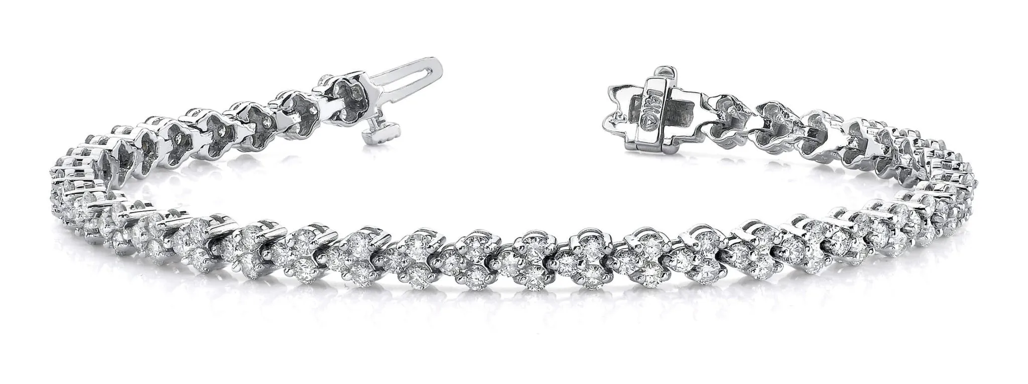 Double Diamond Stacked Diamond Bracelet with 5.02 ct.(finished) 2.25mm