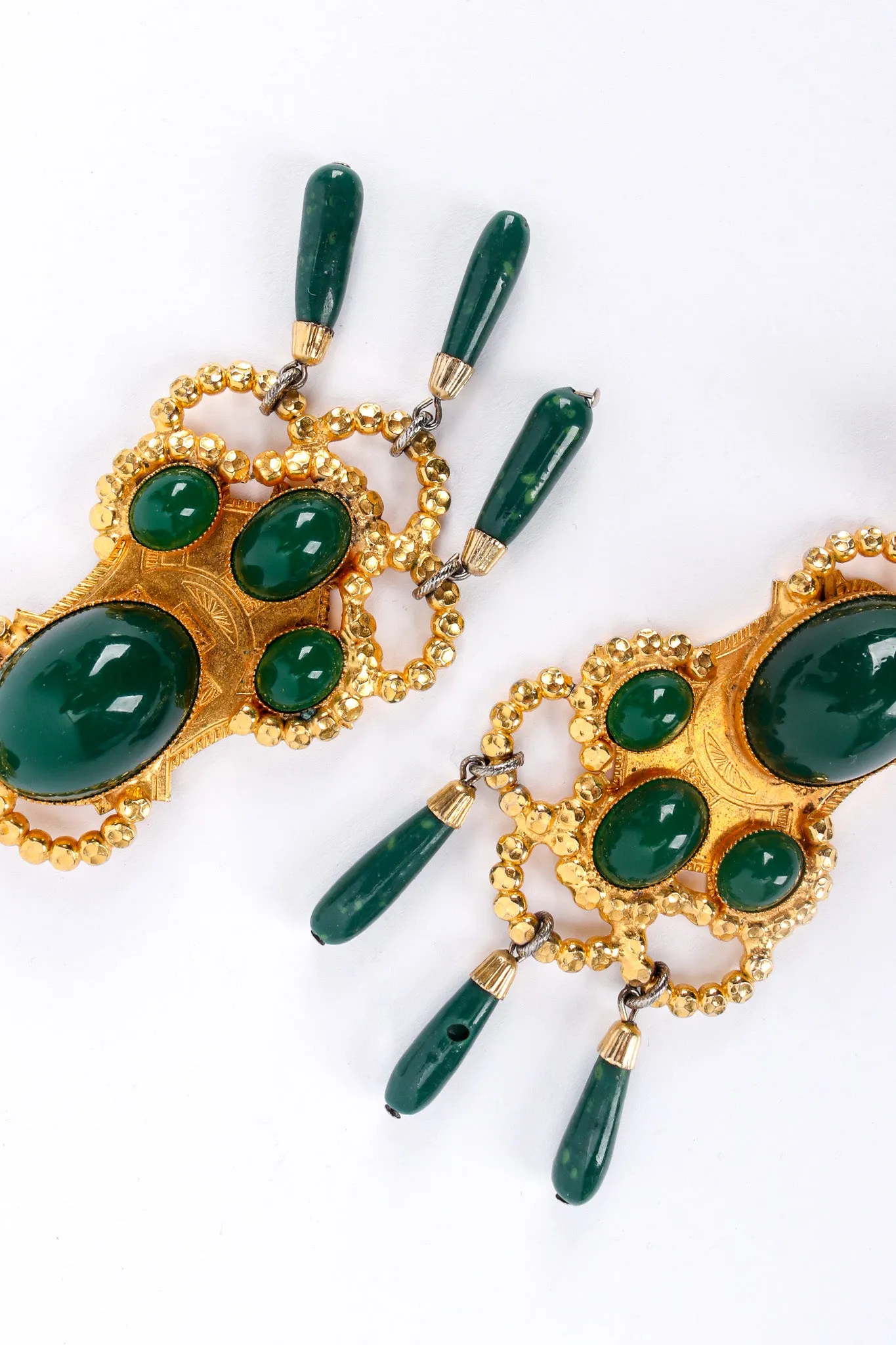 Egyptian Revival Stone Earrings