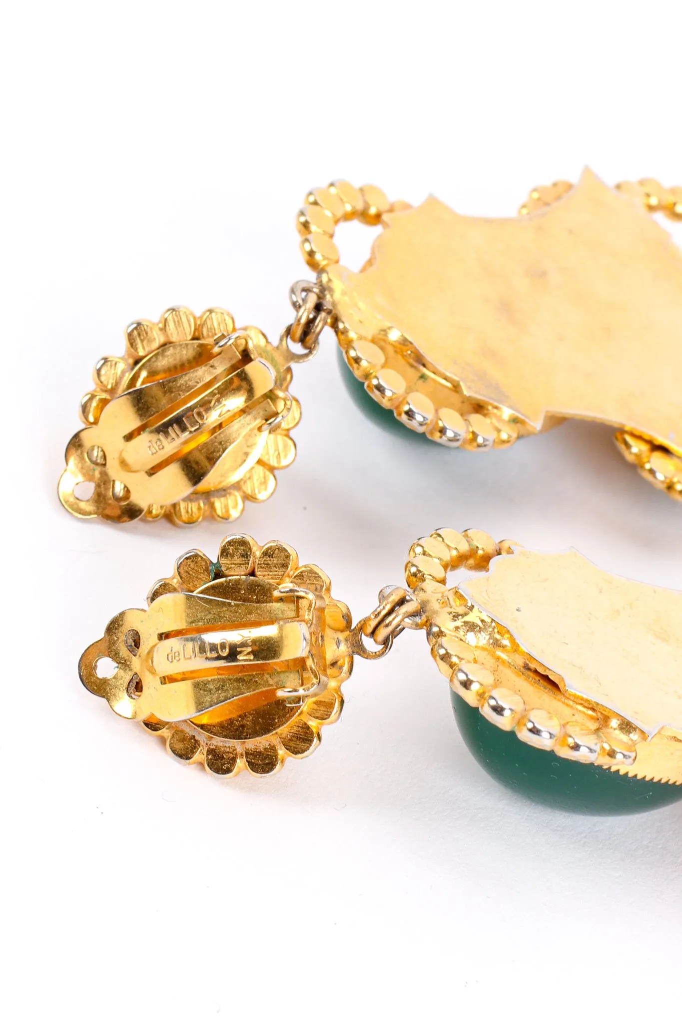 Egyptian Revival Stone Earrings