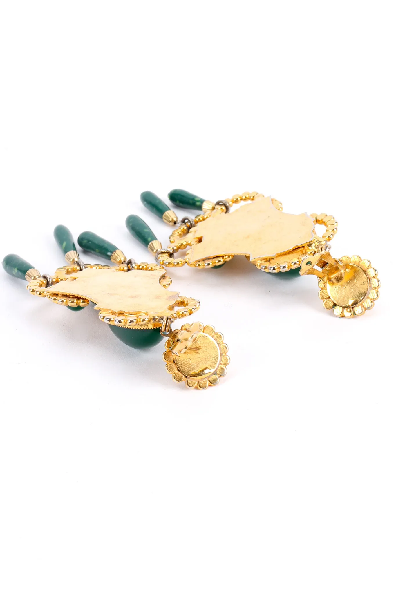 Egyptian Revival Stone Earrings
