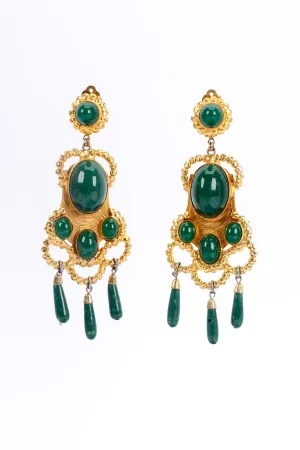 Egyptian Revival Stone Earrings