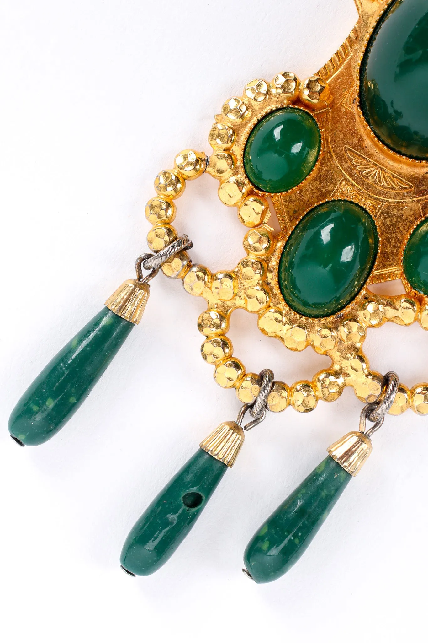Egyptian Revival Stone Earrings