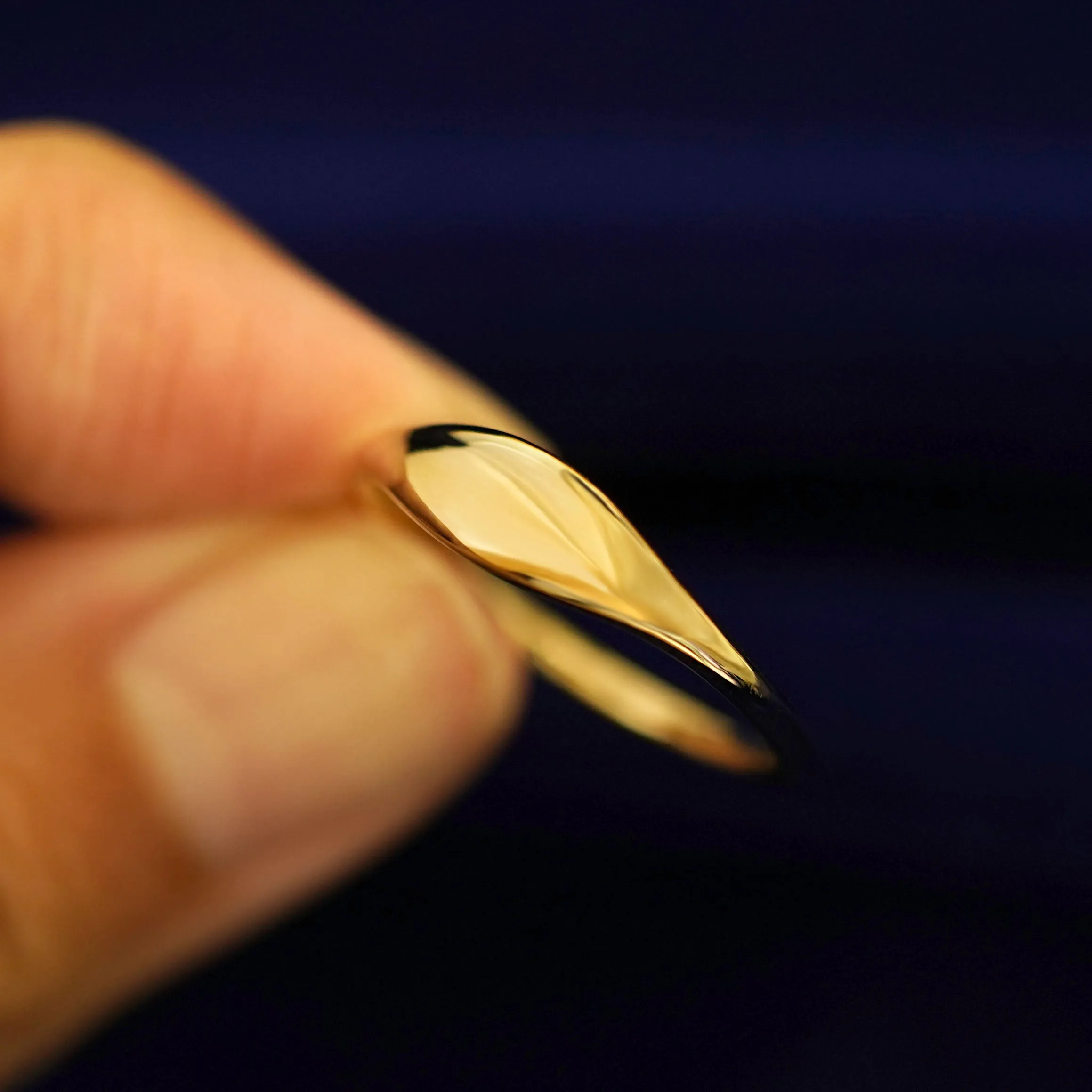 Elongated Puffy Signet Ring
