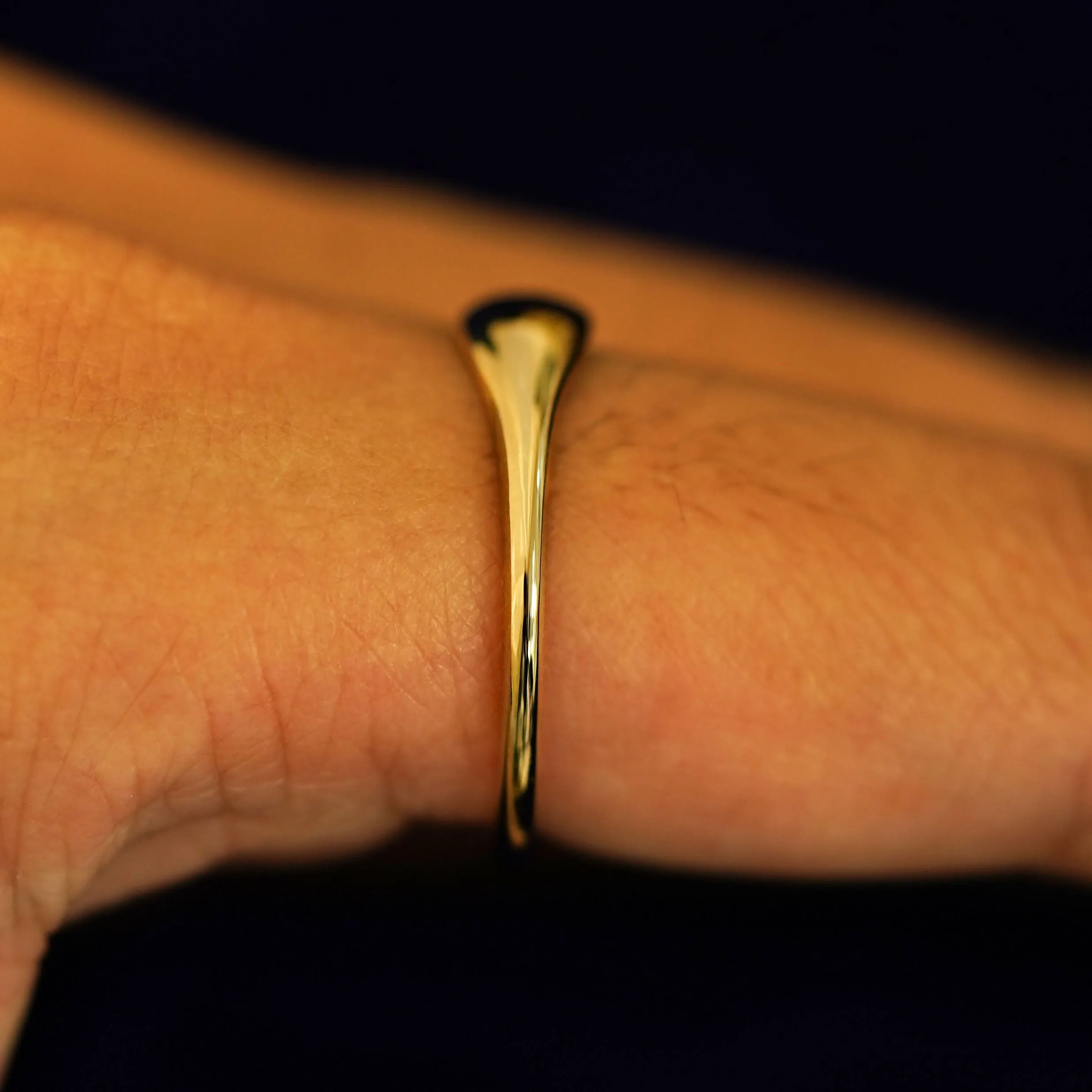 Elongated Puffy Signet Ring