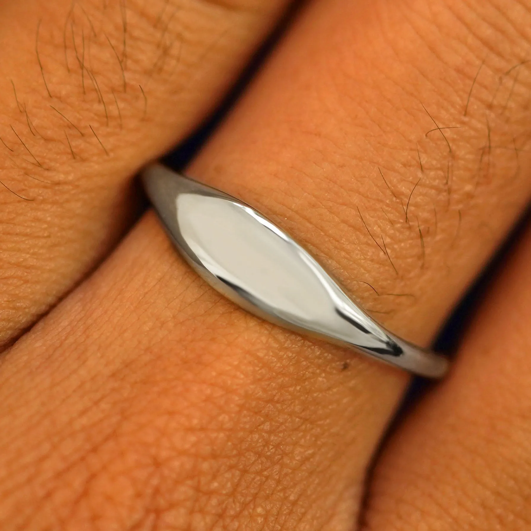 Elongated Puffy Signet Ring