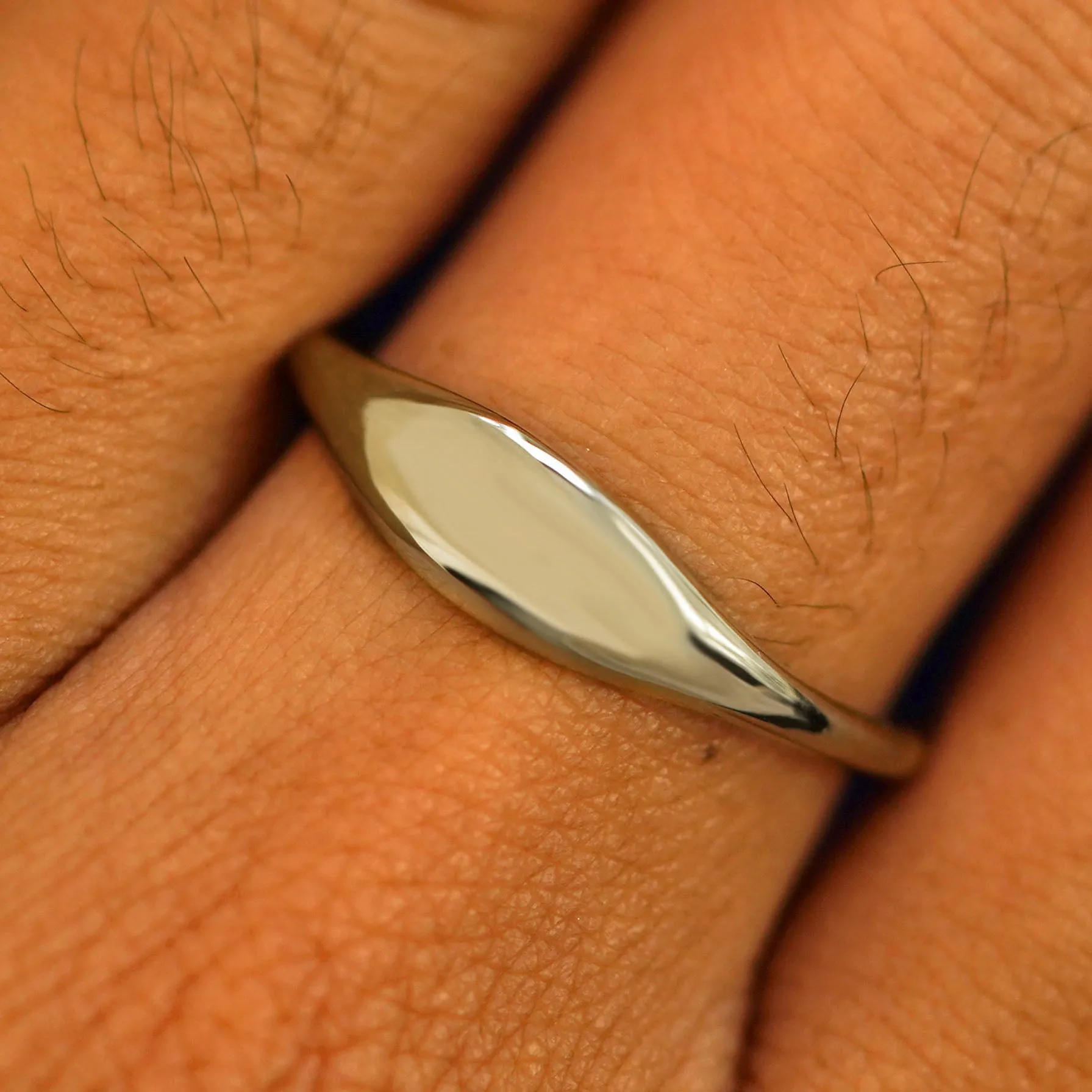 Elongated Puffy Signet Ring
