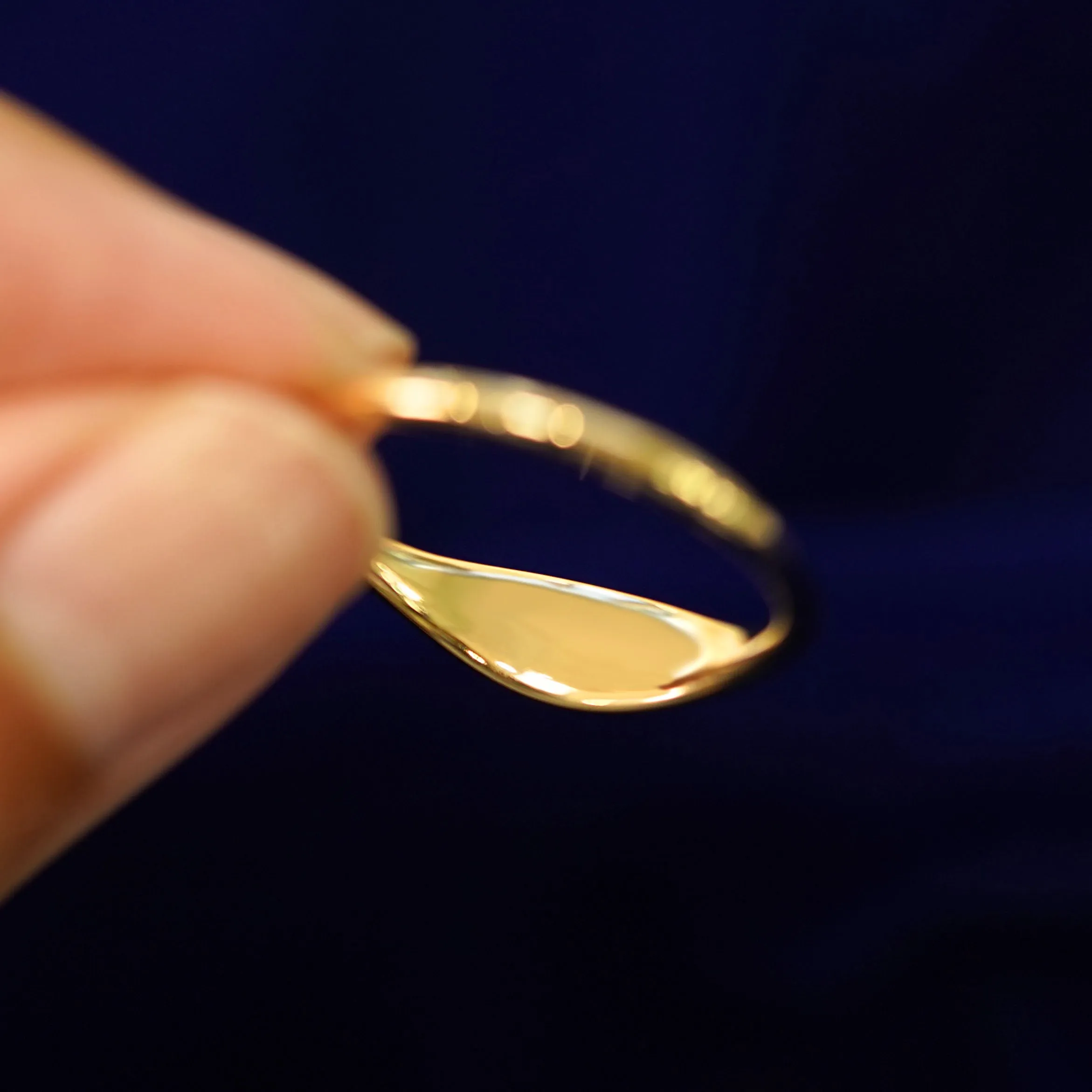 Elongated Puffy Signet Ring