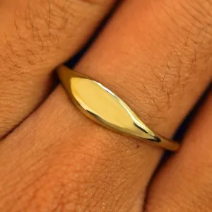 Elongated Puffy Signet Ring