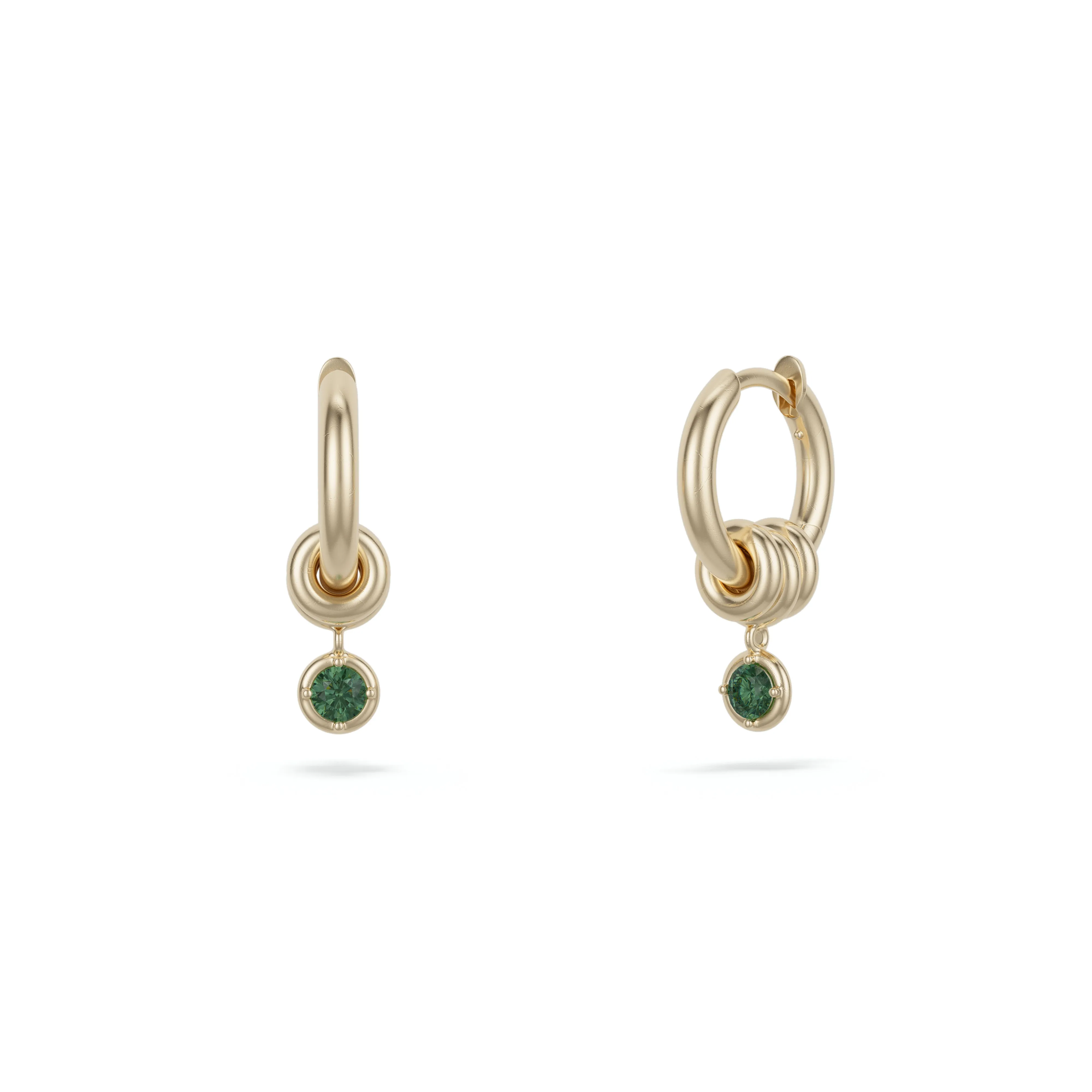 Emerald Zahra Hoop Earrings