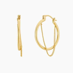 Emory Chain Hoop Earrings