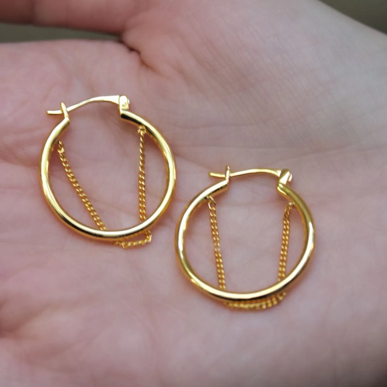 Emory Chain Hoop Earrings
