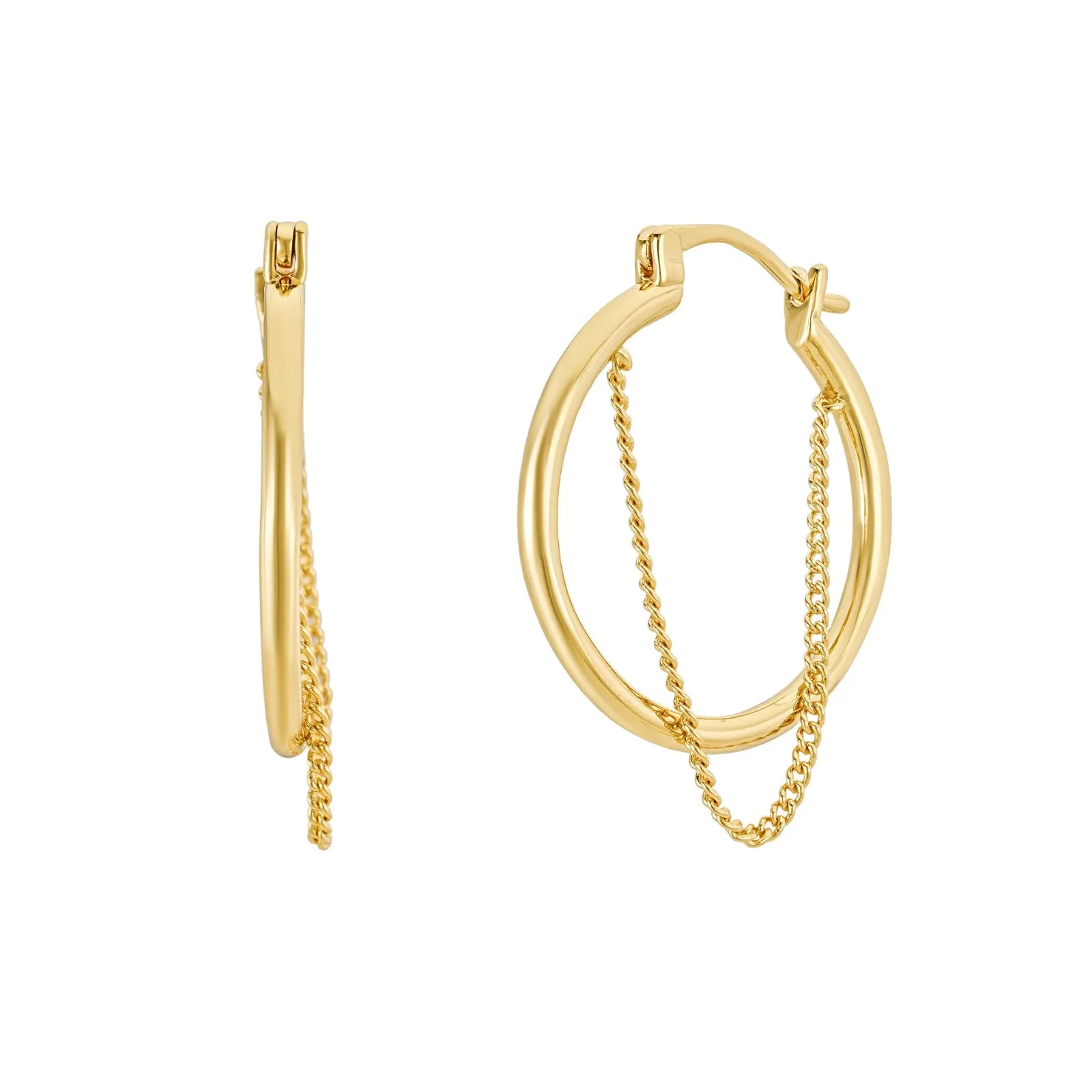 Emory Chain Hoop Earrings