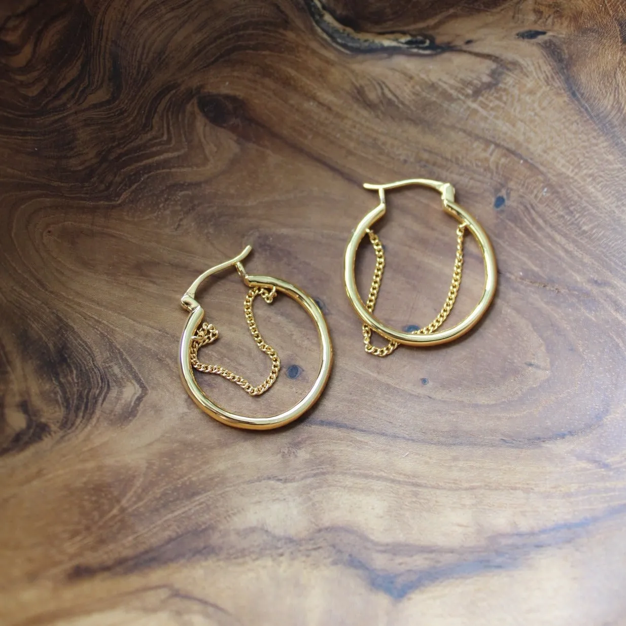 Emory Chain Hoop Earrings