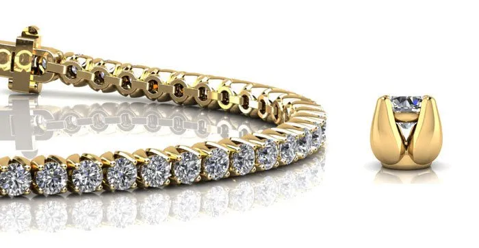 Enchanted Tulip Lab-Grown Diamond Tennis Bracelet with 4.88 ct.(finished) 2.75mm