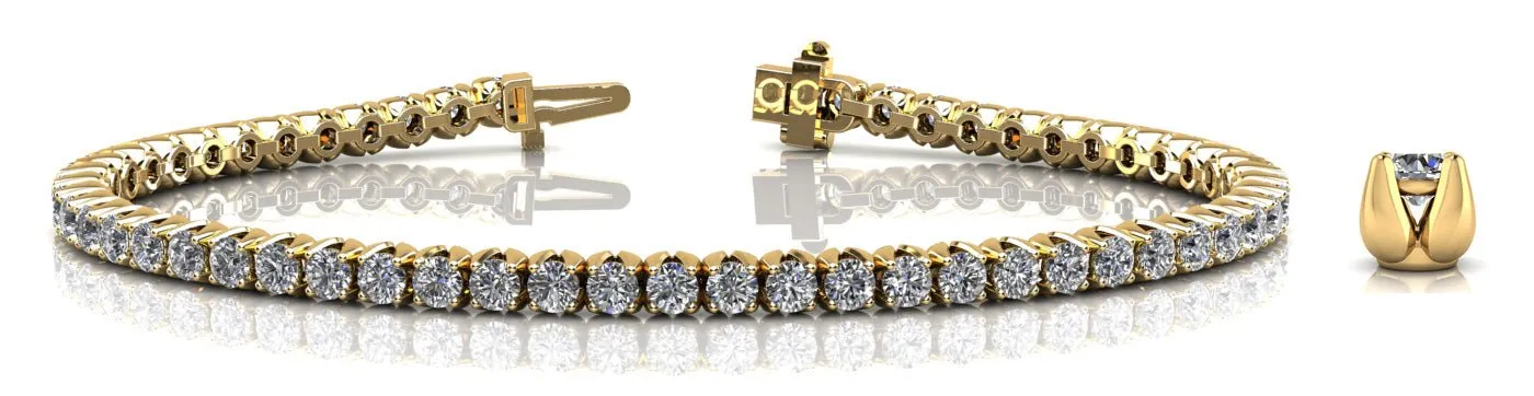 Enchanted Tulip Lab-Grown Diamond Tennis Bracelet with 4.88 ct.(finished) 2.75mm