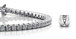 Enchanted Tulip Lab-Grown Diamond Tennis Bracelet with 4.88 ct.(finished) 2.75mm