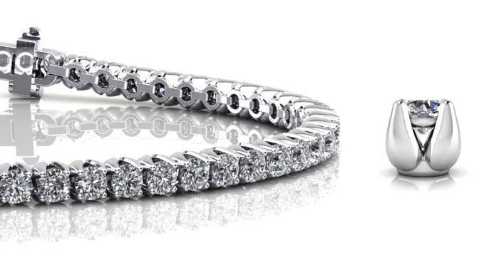 Enchanted Tulip Lab-Grown Diamond Tennis Bracelet with 4.88 ct.(finished) 2.75mm