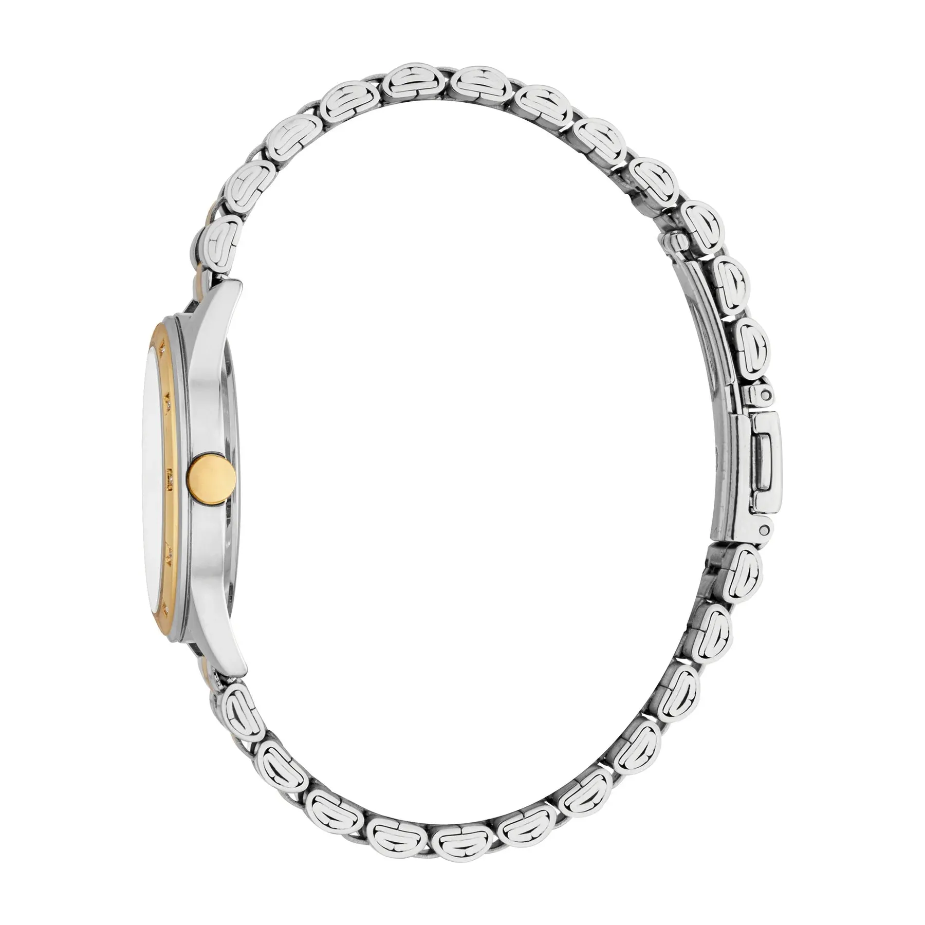 Esprit Koa Ladies Silver Dial Stainless Steel Silver Gold Plated Watch