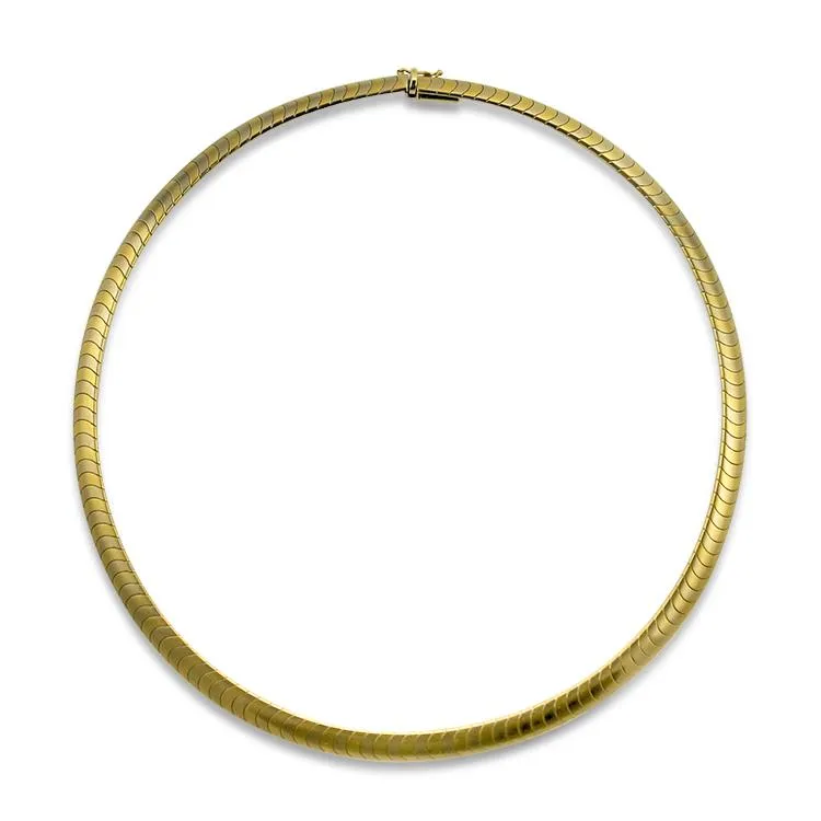 Estate Two Tone Omega Collar Necklace