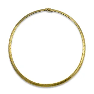 Estate Two Tone Omega Collar Necklace