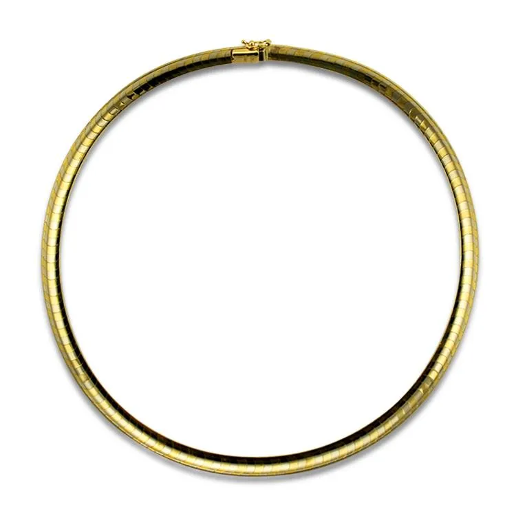 Estate Two Tone Omega Collar Necklace