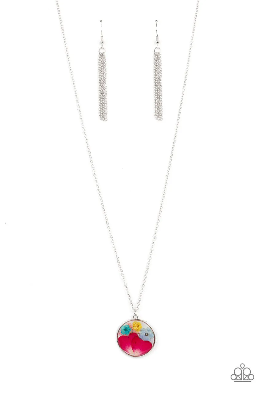 Eternal Spring - Multi - Pressed Flower Paparazzi Necklace