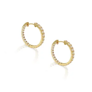 Eternity Inside-Out Hoop Earrings (14K)