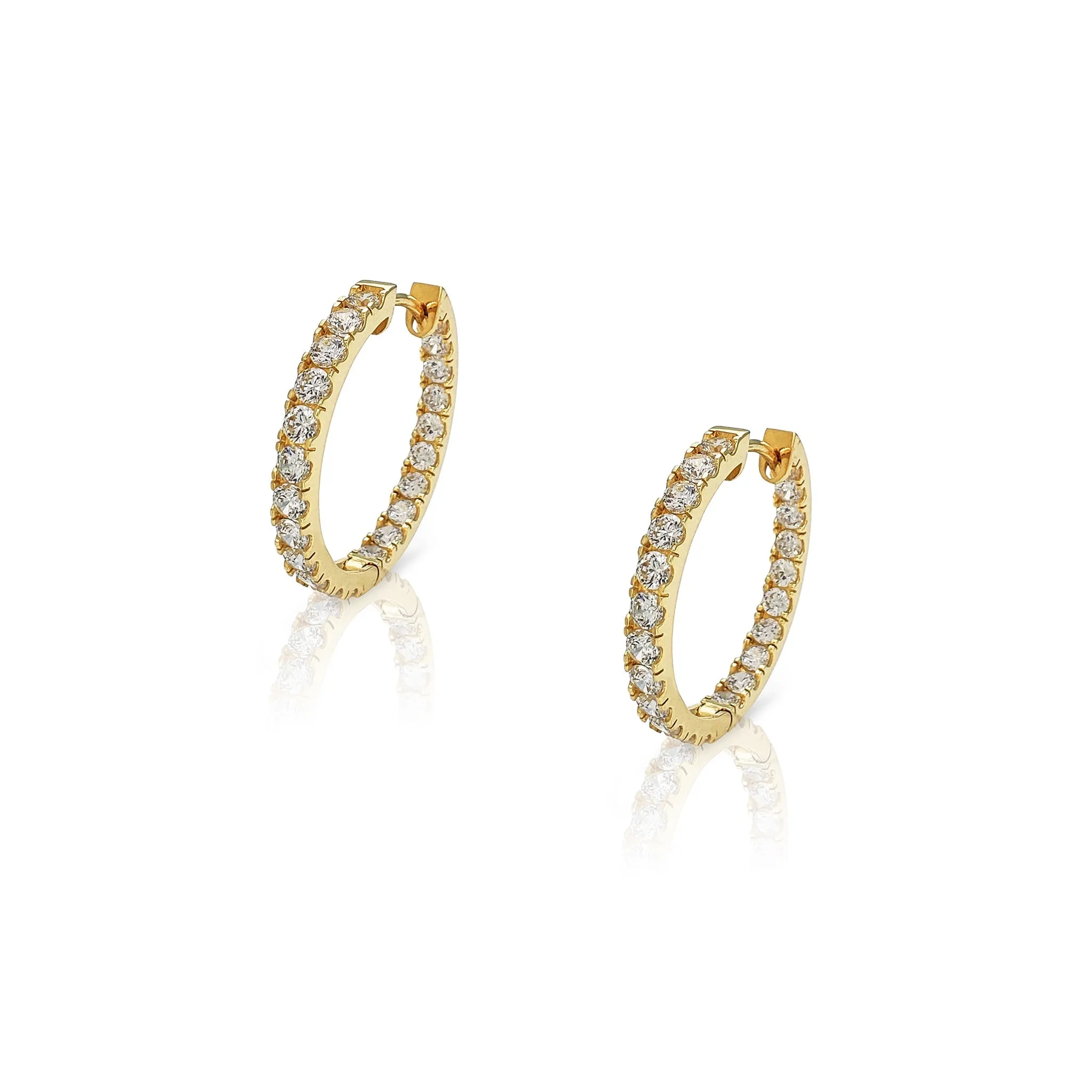 Eternity Inside-Out Hoop Earrings (14K)