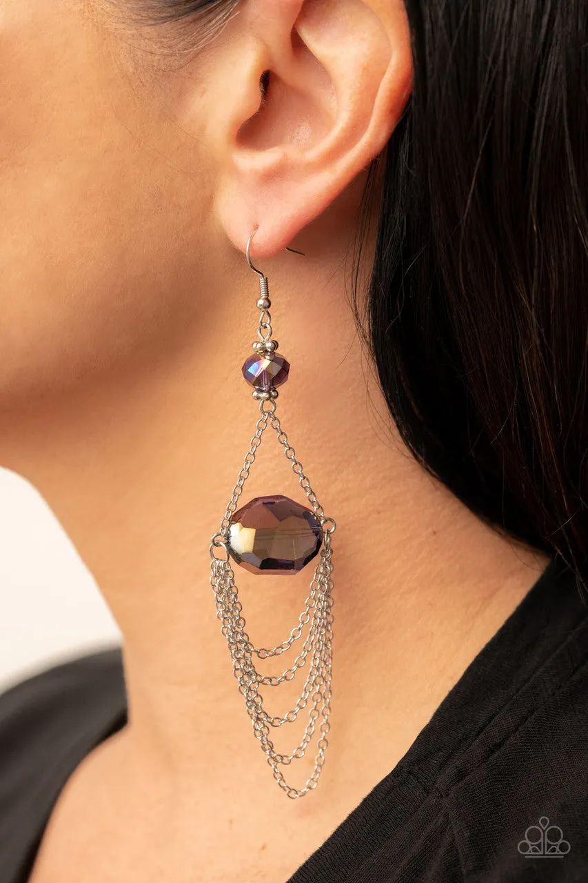 Ethereally Extravagant Purple Paparazzi Earrings