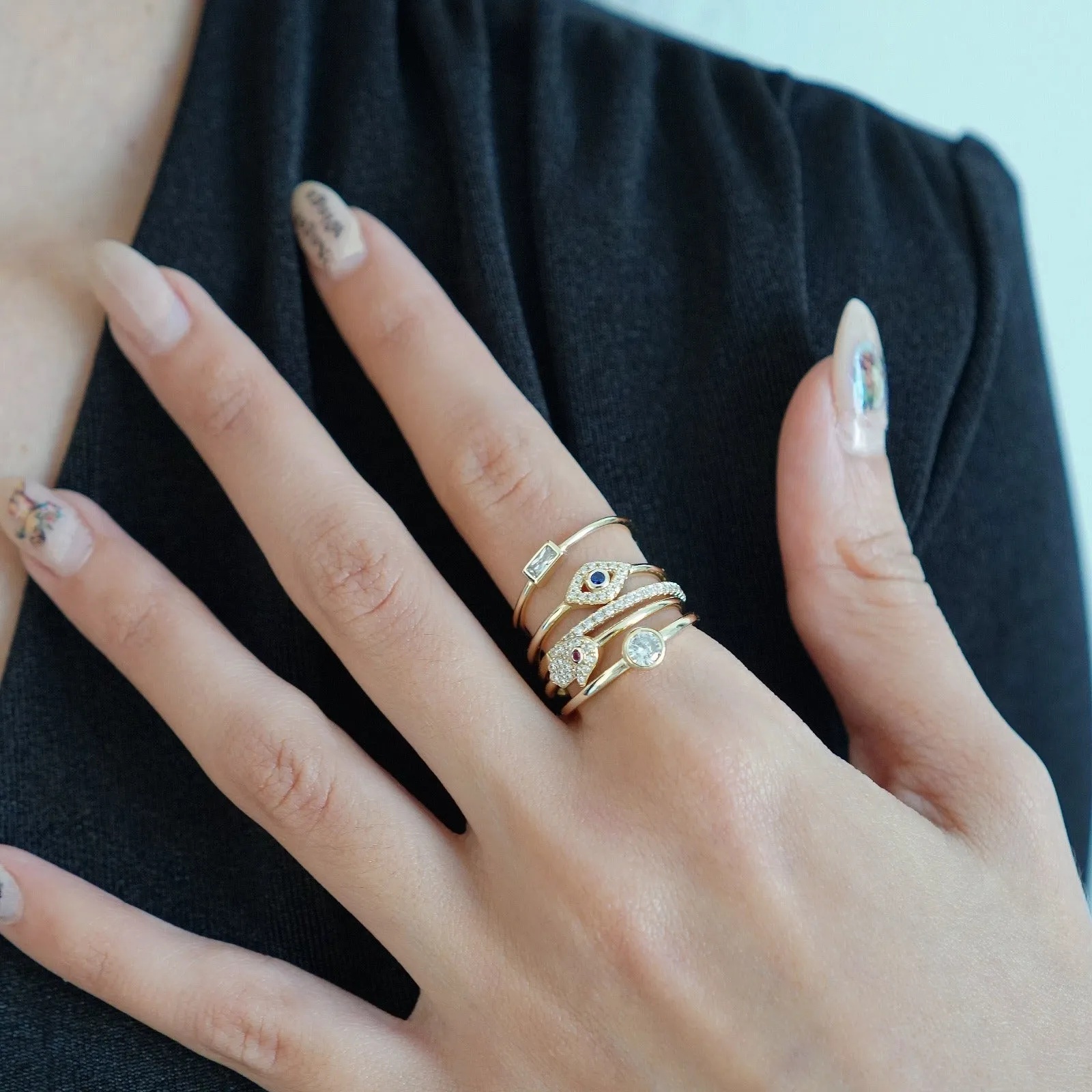 Evil Eye Ring Set