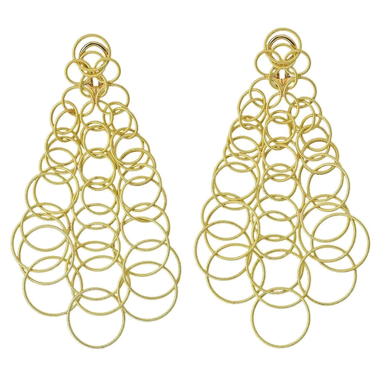 Extra Large 18k Yellow Gold "Hawaii" Chandelier Earrings