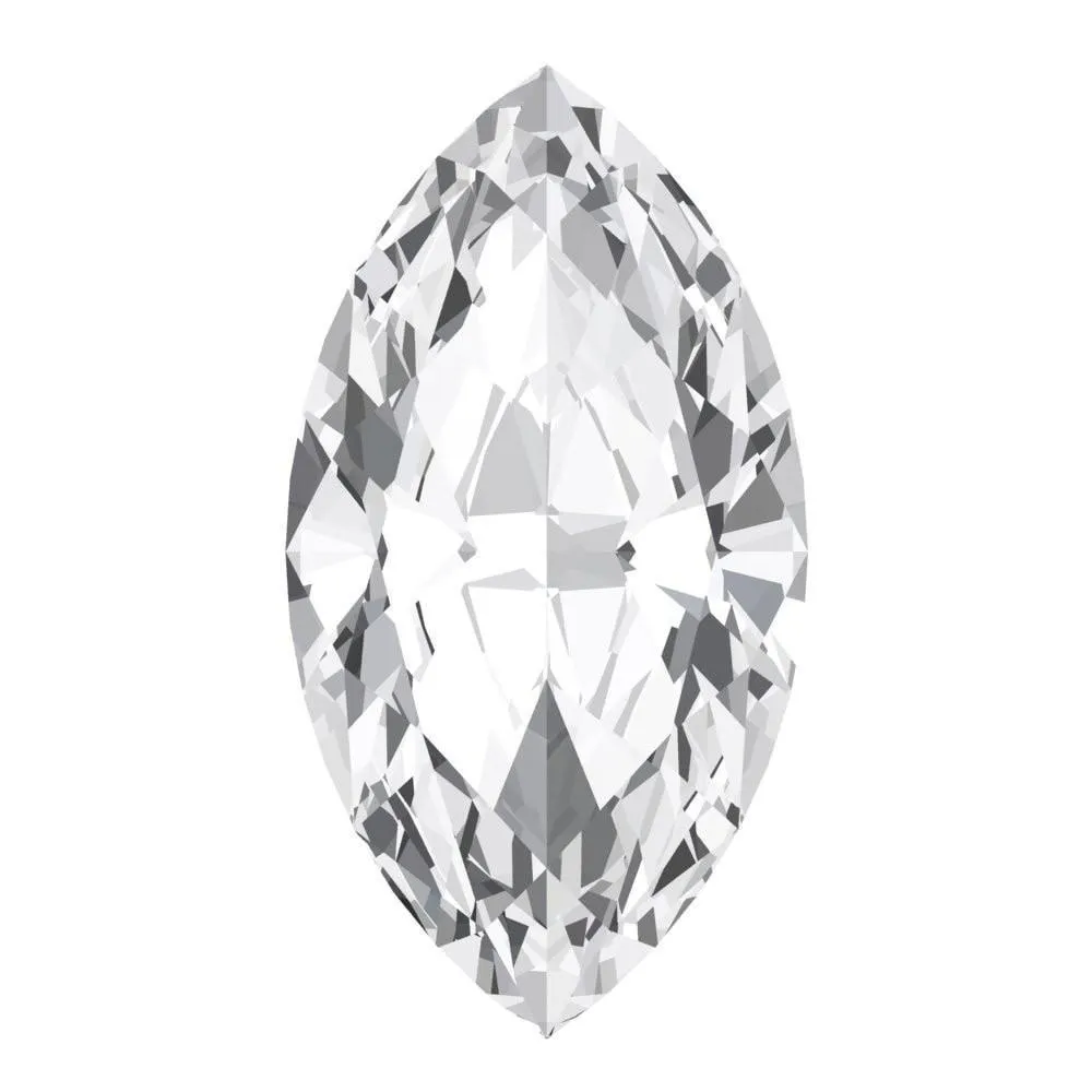 FAB Lab-Grown Marquise White Sapphire Stone Size