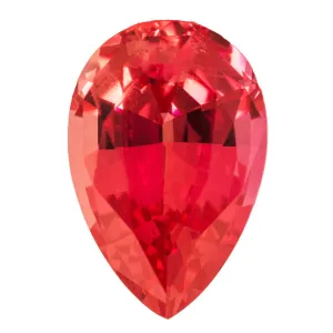 FAB Lab-Grown Pear Padparadscha Sapphire Stone Size