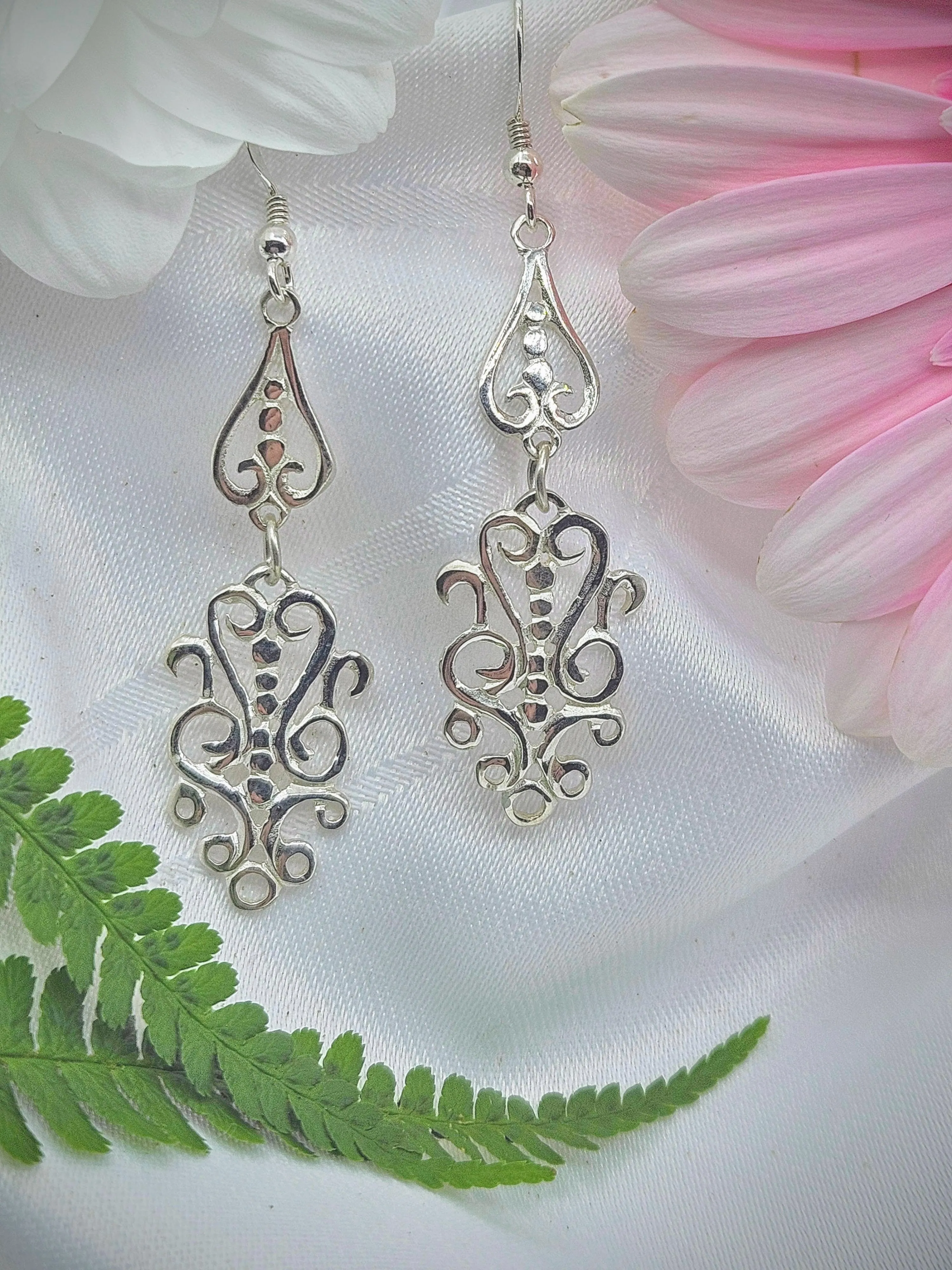 Filigree Chandelier Drop Earrings