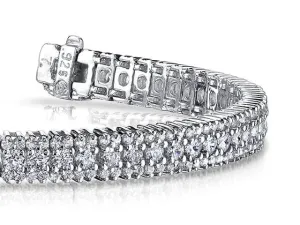 Flashy Prong Set Diamond Bracelet with 4.49 ct.(finished) 1.1mm, 2.1mm