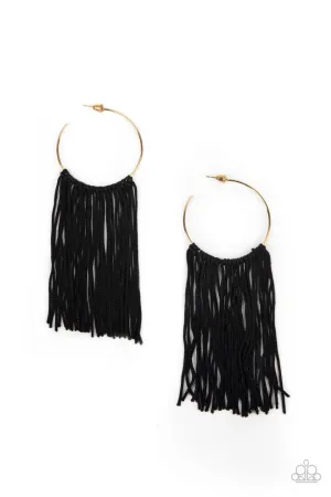 Flauntable Fringe Gold Paparazzi Earrings