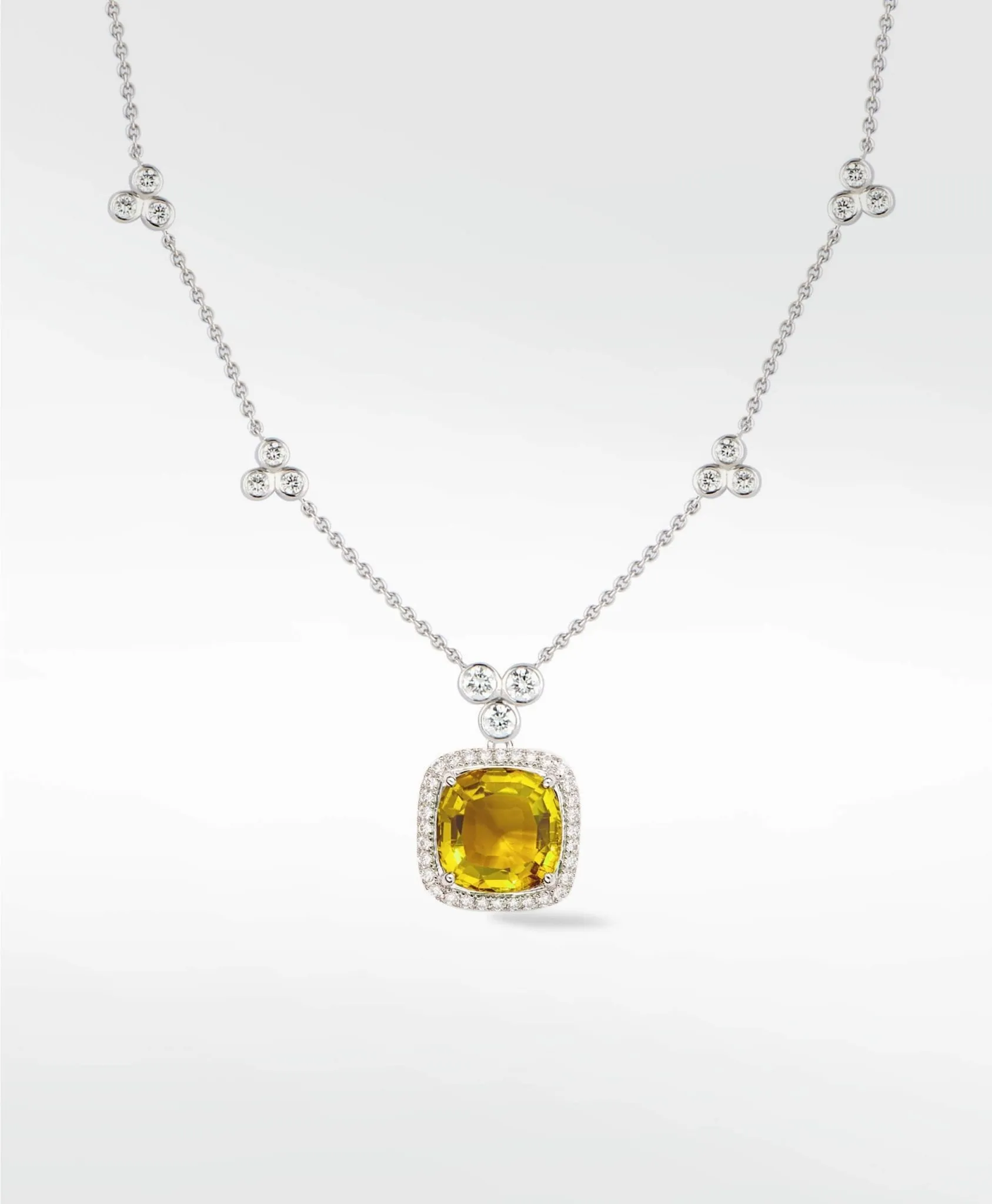 Flora Fancy Yellow Sapphire Detachable Pendant